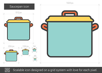 Image showing Saucepan line icon.