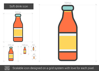Image showing Soft drink line icon.