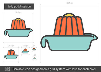 Image showing Jelly pudding line icon.