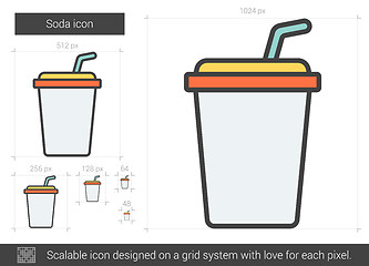 Image showing Soda line icon.