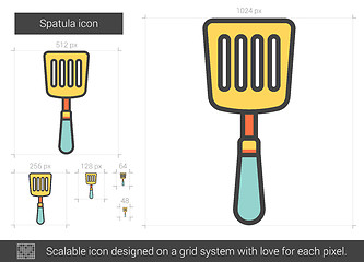 Image showing Spatula line icon.