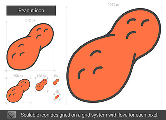 Image showing Peanut line icon.