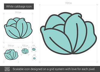 Image showing White cabbage line icon.