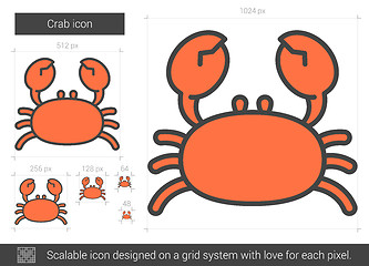 Image showing Crab line icon.