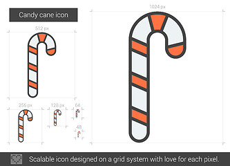 Image showing Candy cane line icon.