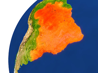Image showing Country of Brazil satellite view