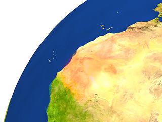 Image showing Country of Mauritania satellite view