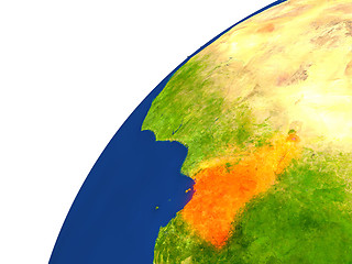 Image showing Country of Cameroon satellite view