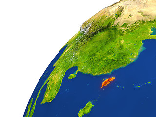 Image showing Country of Taiwan satellite view