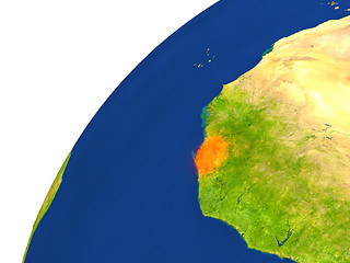Image showing Country of Sierra Leone satellite view