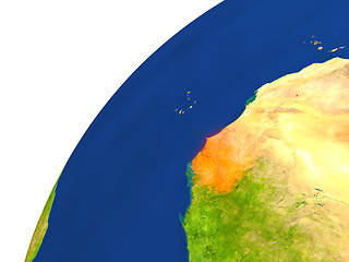 Image showing Country of Senegal satellite view