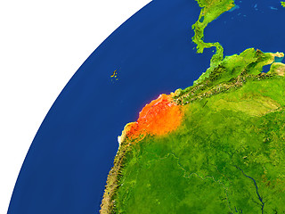 Image showing Country of Ecuador satellite view