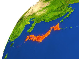 Image showing Country of Japan satellite view