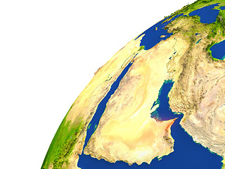 Image showing Country of United Arab Emirates satellite view