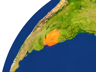 Image showing Country of Uruguay satellite view