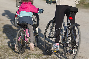 Image showing Riding Bicycles