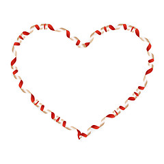 Image showing Valentine s Day heart-shaped ribbon. EPS 10