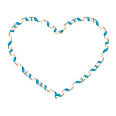 Image showing Blue heart ribbon. EPS 10