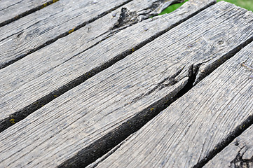 Image showing Old aged wood planks in perspective