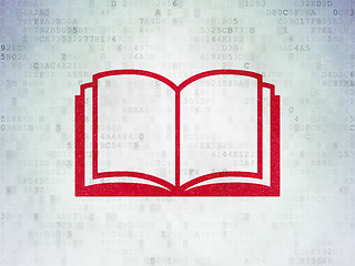 Image showing Science concept: Book on Digital Data Paper background