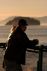 Image showing Watching the ocean