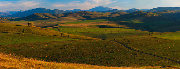 Image showing Beauty summer evening in the mountains