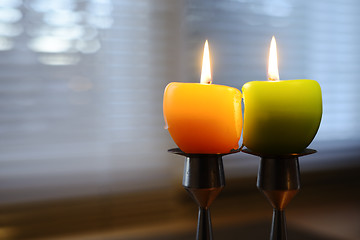 Image showing two easter candles