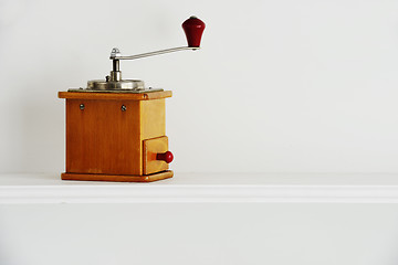 Image showing vintage hand coffee grinder