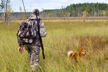 Image showing autumn hunting on the swamp