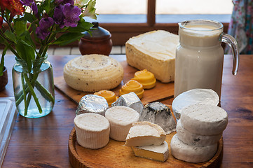 Image showing Set of different cheese