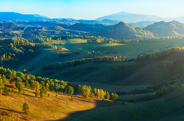 Image showing Beauty dawn in the mountains