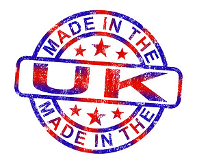 Image showing Made In The Uk Stamp Shows Product Or Produce From Britain