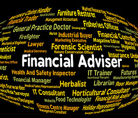 Image showing Financial Adviser Means Trading Job And Accounting