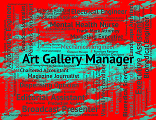Image showing Art Gallery Manager Indicates Occupations Career And Arts