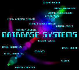 Image showing Database Systems Shows Digital Computing And Word