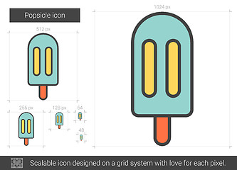 Image showing Popsicle line icon.