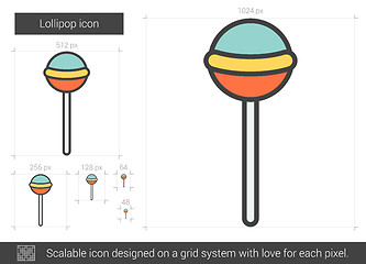 Image showing Lollipop line icon.