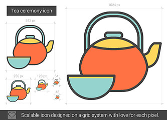 Image showing Tea ceremony line icon.