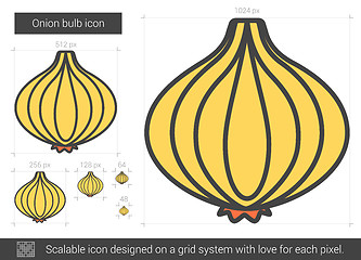 Image showing Onion bulb line icon.