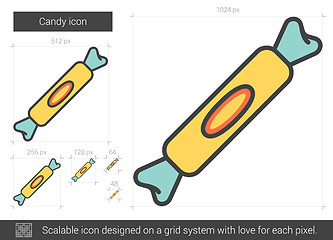 Image showing Candy line icon.