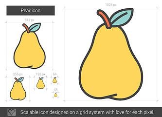 Image showing Pear line icon.