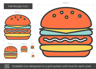 Image showing Hamburger line icon.