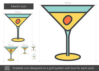 Image showing Martini line icon.