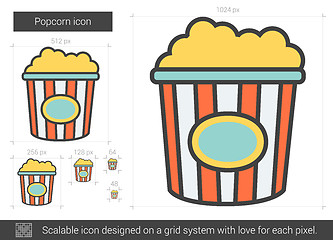 Image showing Popcorn line icon.