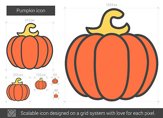 Image showing Pumpkin line icon.