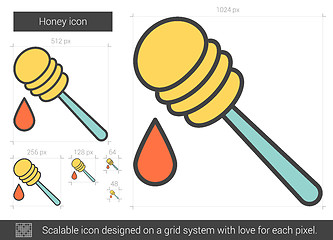 Image showing Honey line icon.