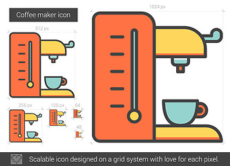 Image showing Coffee maker line icon.