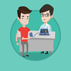 Image showing Blood pressure measurement vector illustration.