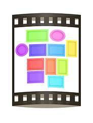 Image showing Abstract frames. Conceptual design. 3D illustration. The film st