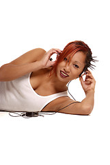 Image showing woman with headphone